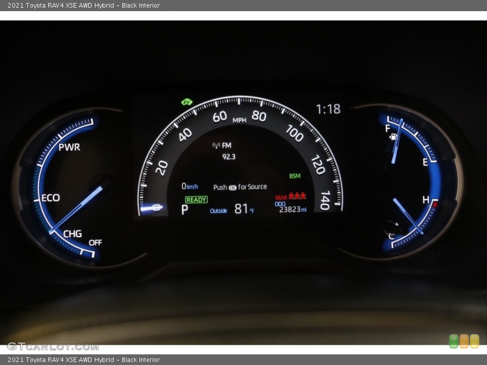 Black Interior Gauges for the 2021 Toyota RAV4 XSE AWD Hybrid #144884587