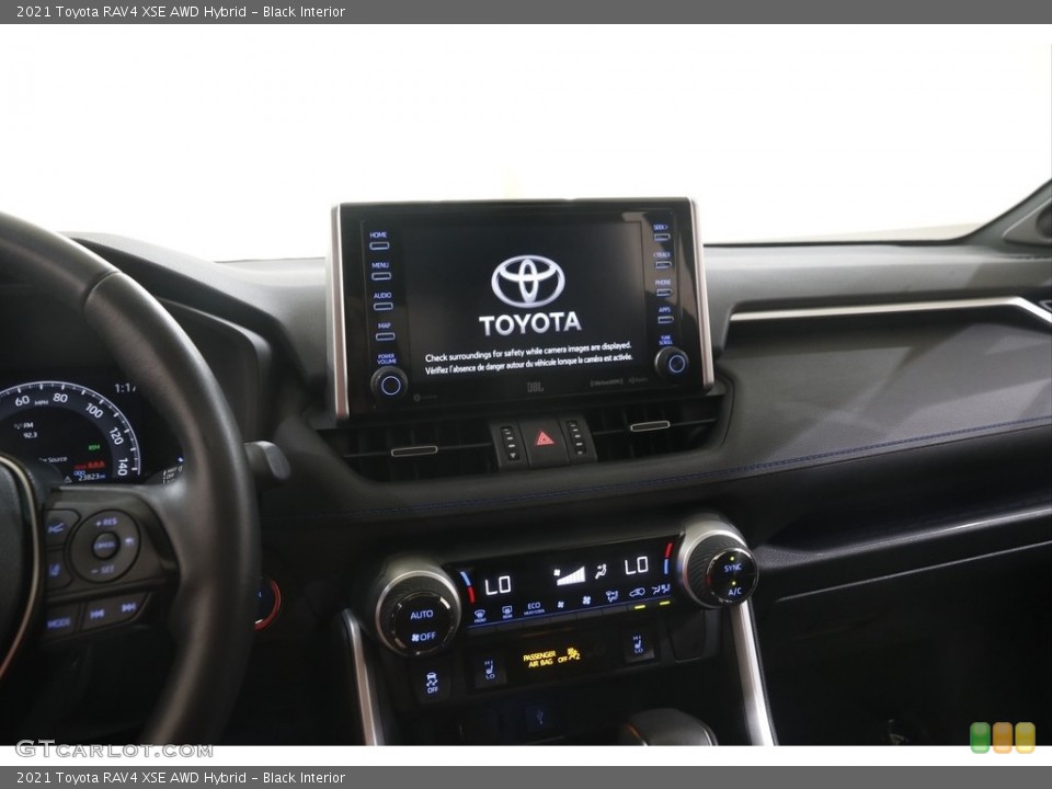 Black Interior Controls for the 2021 Toyota RAV4 XSE AWD Hybrid #144884611