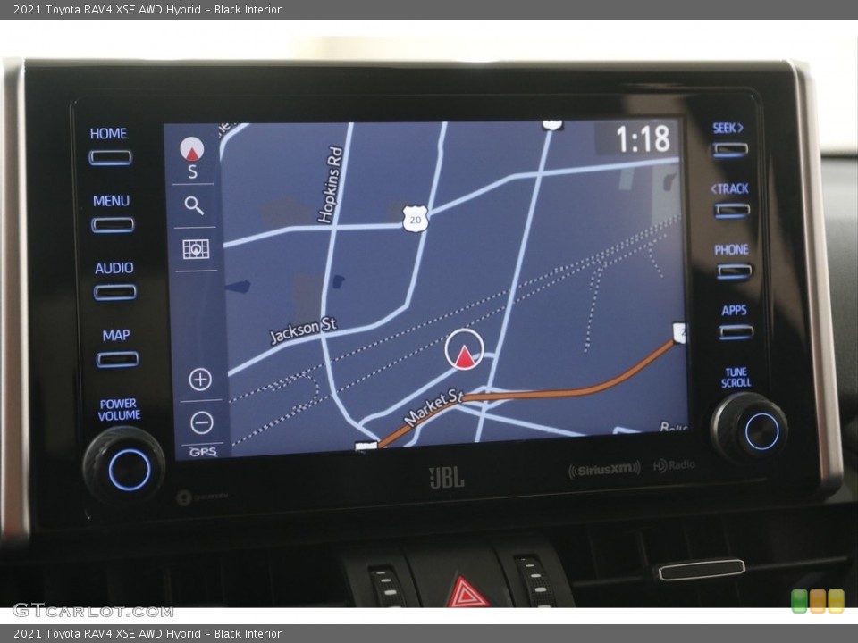 Black Interior Navigation for the 2021 Toyota RAV4 XSE AWD Hybrid #144884656