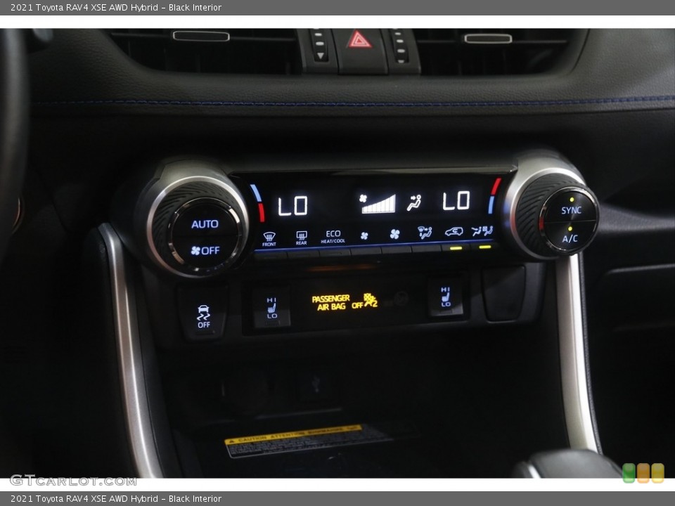 Black Interior Controls for the 2021 Toyota RAV4 XSE AWD Hybrid #144884722
