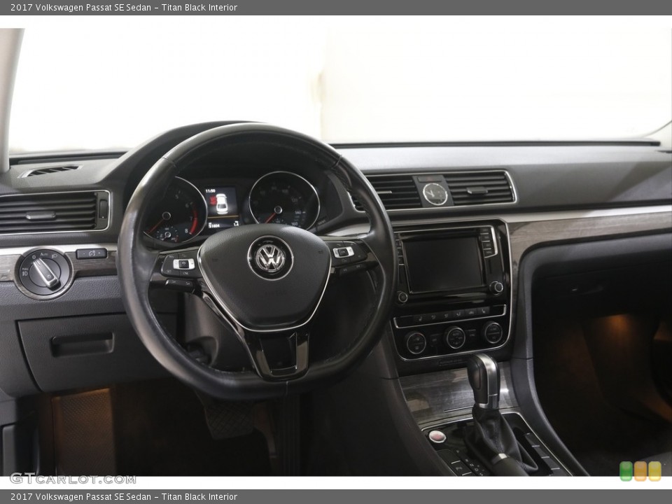 Titan Black Interior Dashboard for the 2017 Volkswagen Passat SE Sedan #144885700