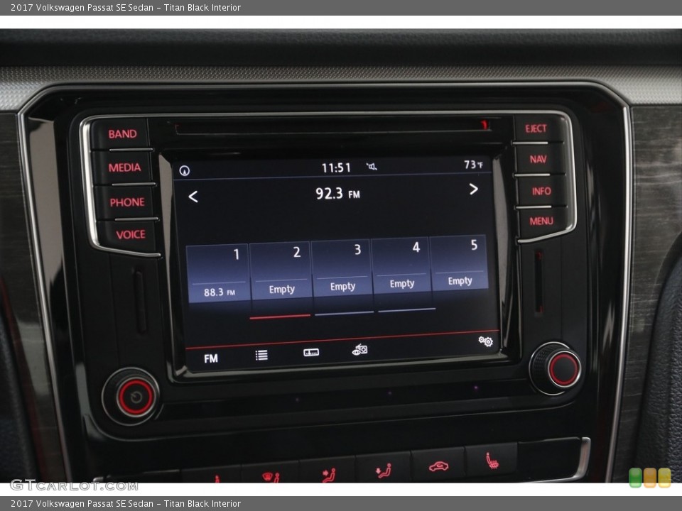 Titan Black Interior Audio System for the 2017 Volkswagen Passat SE Sedan #144885781