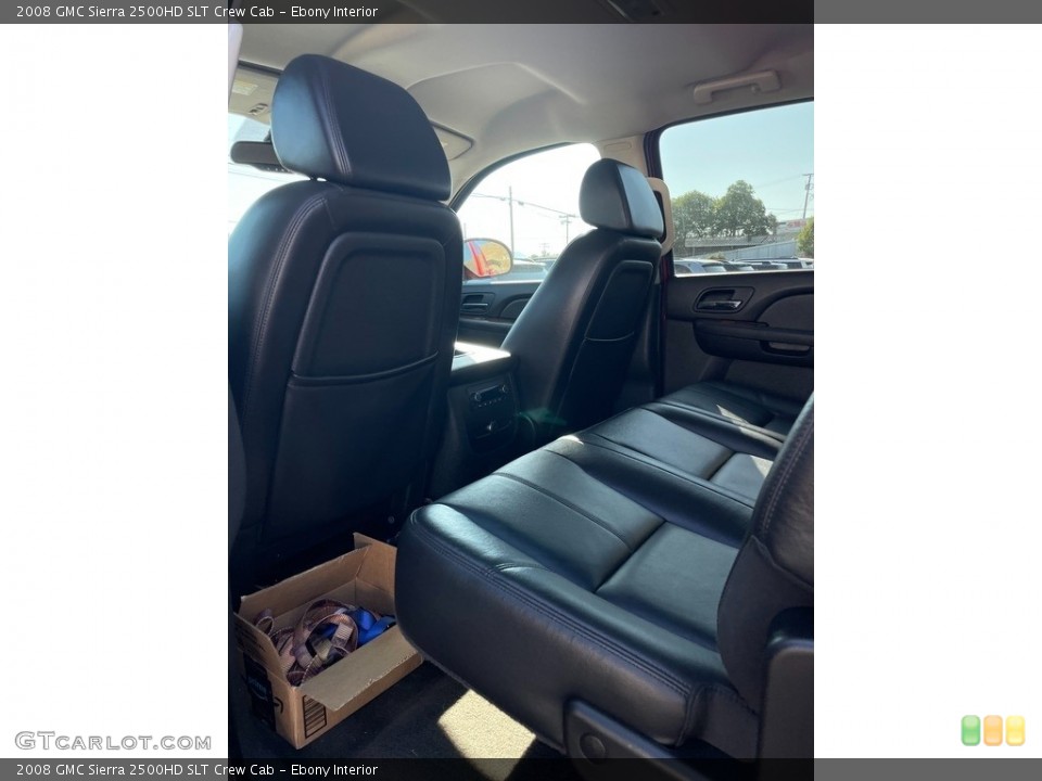 Ebony Interior Rear Seat for the 2008 GMC Sierra 2500HD SLT Crew Cab #144886528