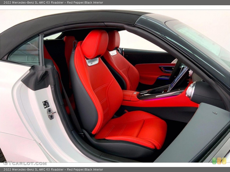Red Pepper/Black Interior Front Seat for the 2022 Mercedes-Benz SL AMG 63 Roadster #144887014
