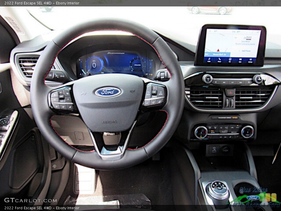 Ebony Interior Dashboard for the 2022 Ford Escape SEL 4WD #144891571