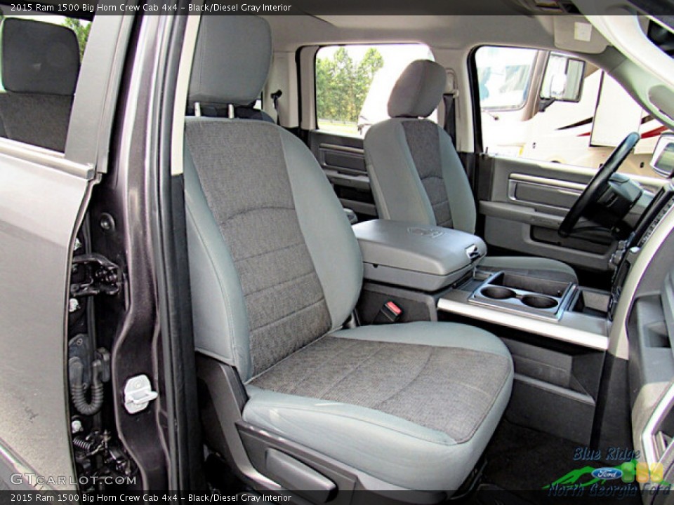 Black/Diesel Gray Interior Front Seat for the 2015 Ram 1500 Big Horn Crew Cab 4x4 #144891921