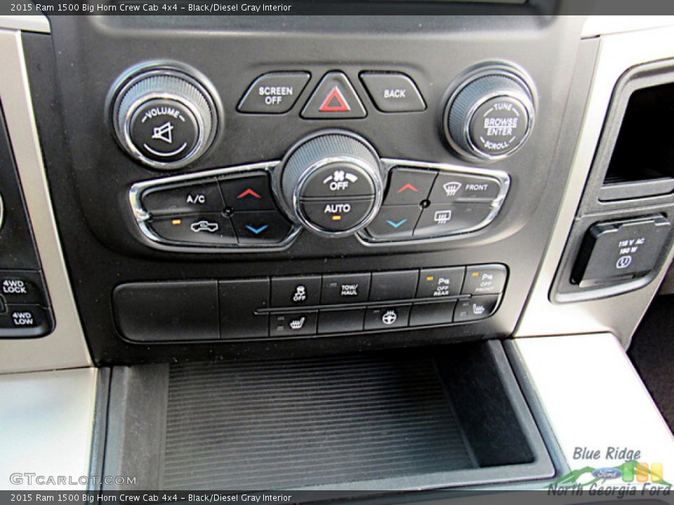 Black/Diesel Gray Interior Controls for the 2015 Ram 1500 Big Horn Crew Cab 4x4 #144891999