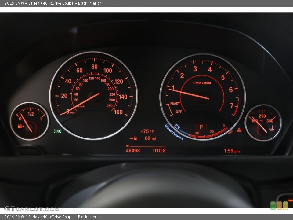 Black Interior Gauges for the 2019 BMW 4 Series 440i xDrive Coupe #144892666