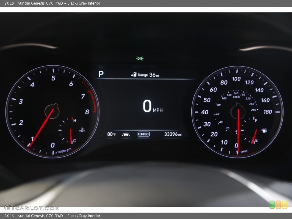 Black/Gray Interior Gauges for the 2019 Hyundai Genesis G70 RWD #144894970