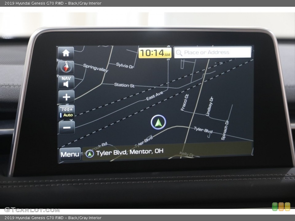 Black/Gray Interior Navigation for the 2019 Hyundai Genesis G70 RWD #144895006