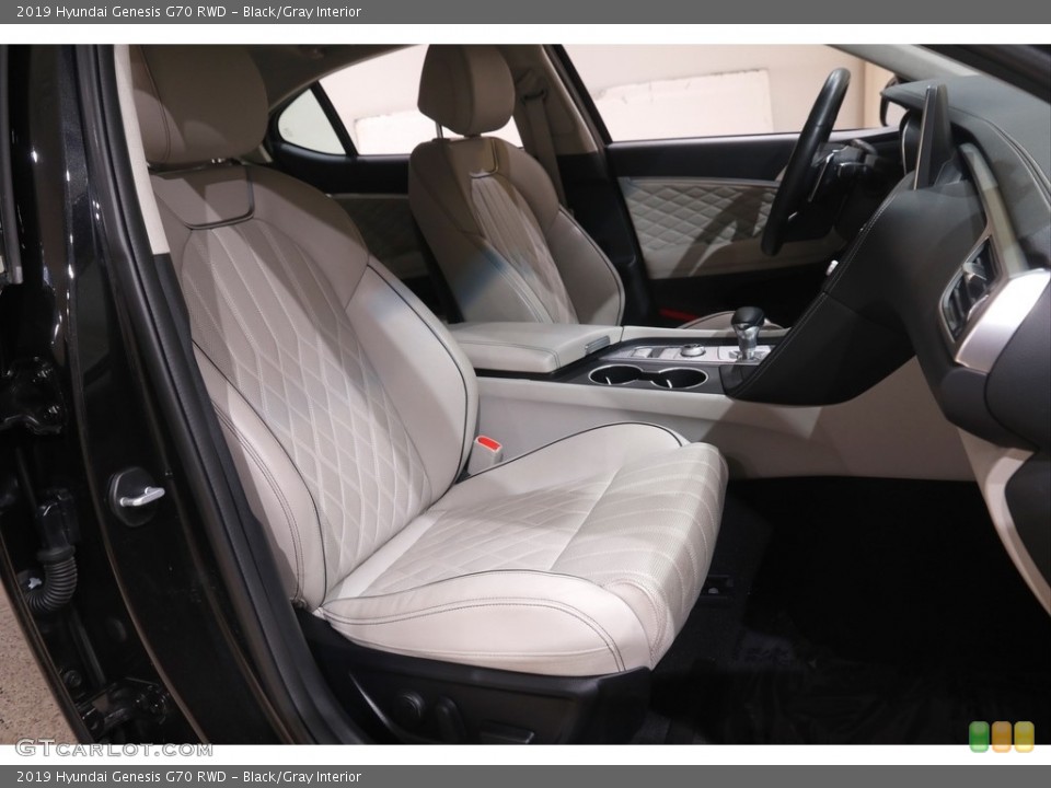 Black/Gray Interior Front Seat for the 2019 Hyundai Genesis G70 RWD #144895147