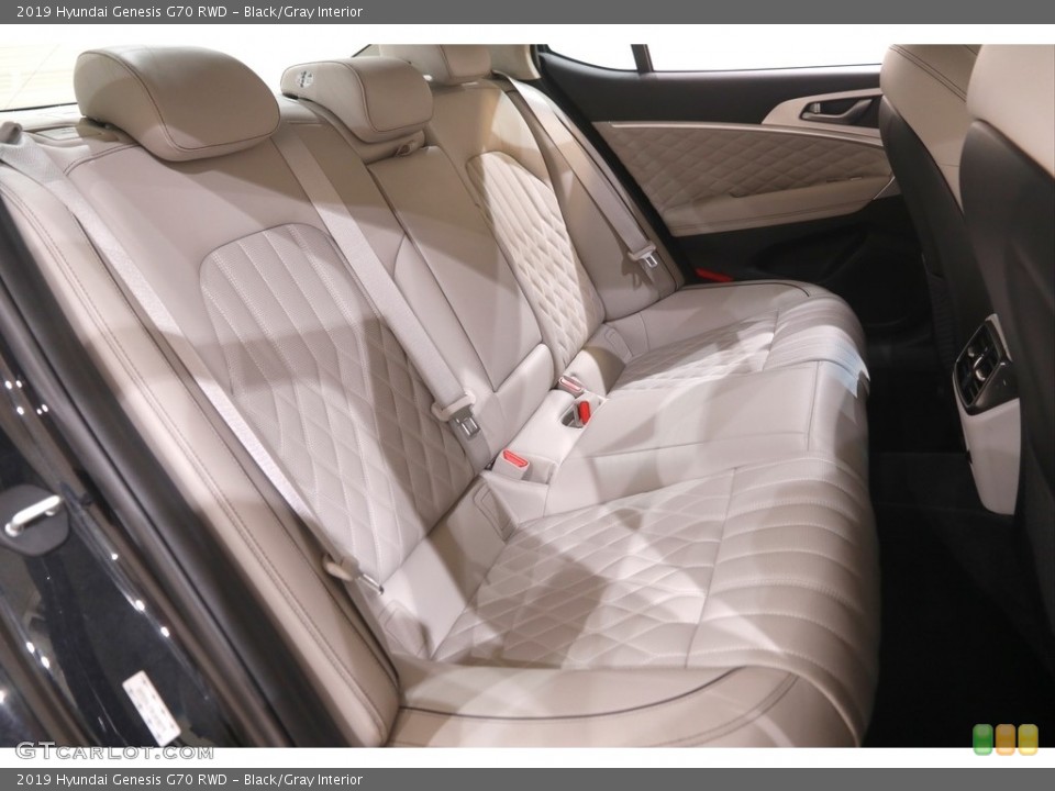 Black/Gray Interior Rear Seat for the 2019 Hyundai Genesis G70 RWD #144895171
