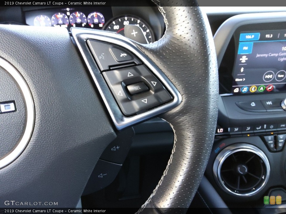 Ceramic White Interior Steering Wheel for the 2019 Chevrolet Camaro LT Coupe #144895336