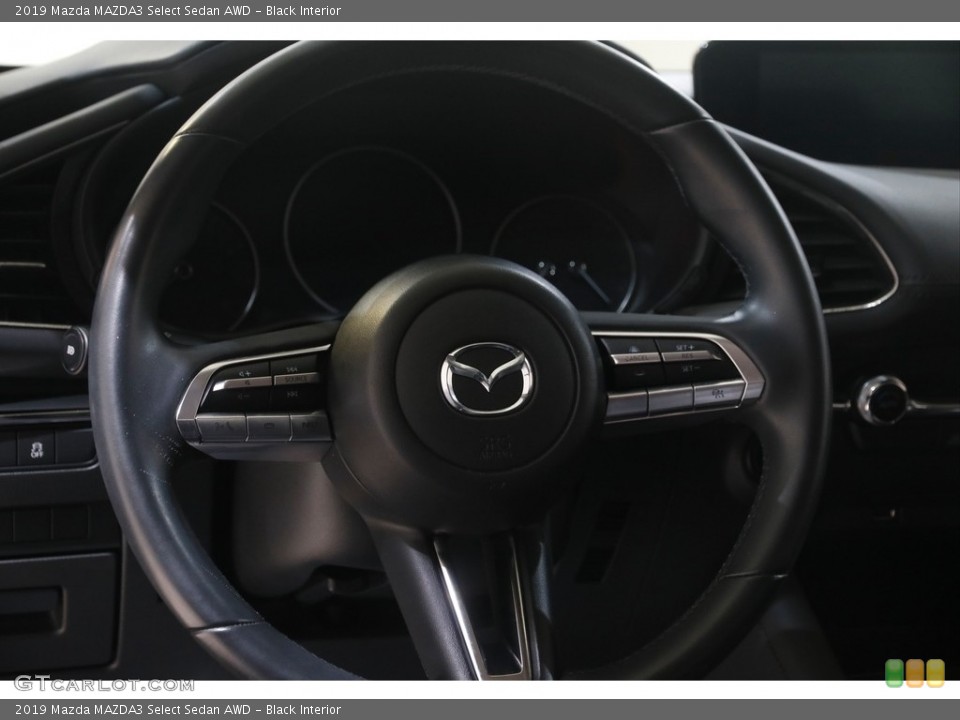 Black Interior Steering Wheel for the 2019 Mazda MAZDA3 Select Sedan AWD #144896371
