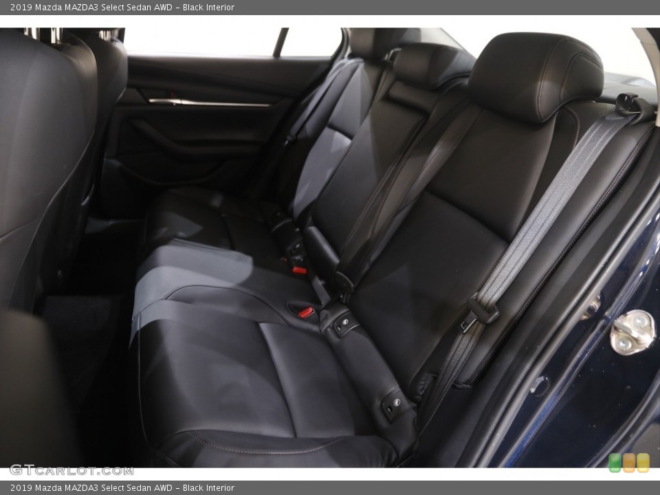 Black Interior Rear Seat for the 2019 Mazda MAZDA3 Select Sedan AWD #144896566