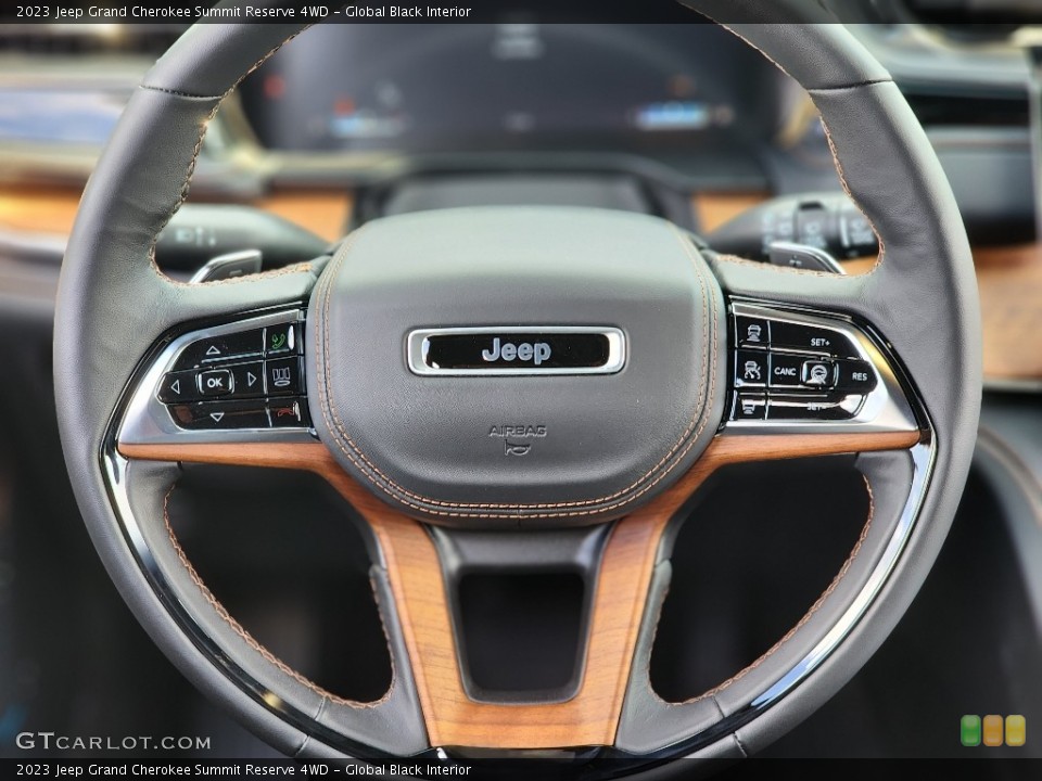 Global Black Interior Steering Wheel for the 2023 Jeep Grand Cherokee Summit Reserve 4WD #144899413