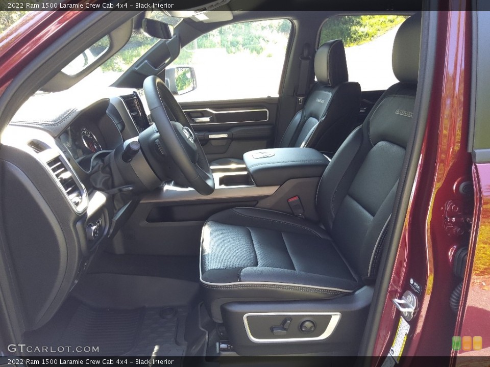 Black Interior Front Seat for the 2022 Ram 1500 Laramie Crew Cab 4x4 #144899701