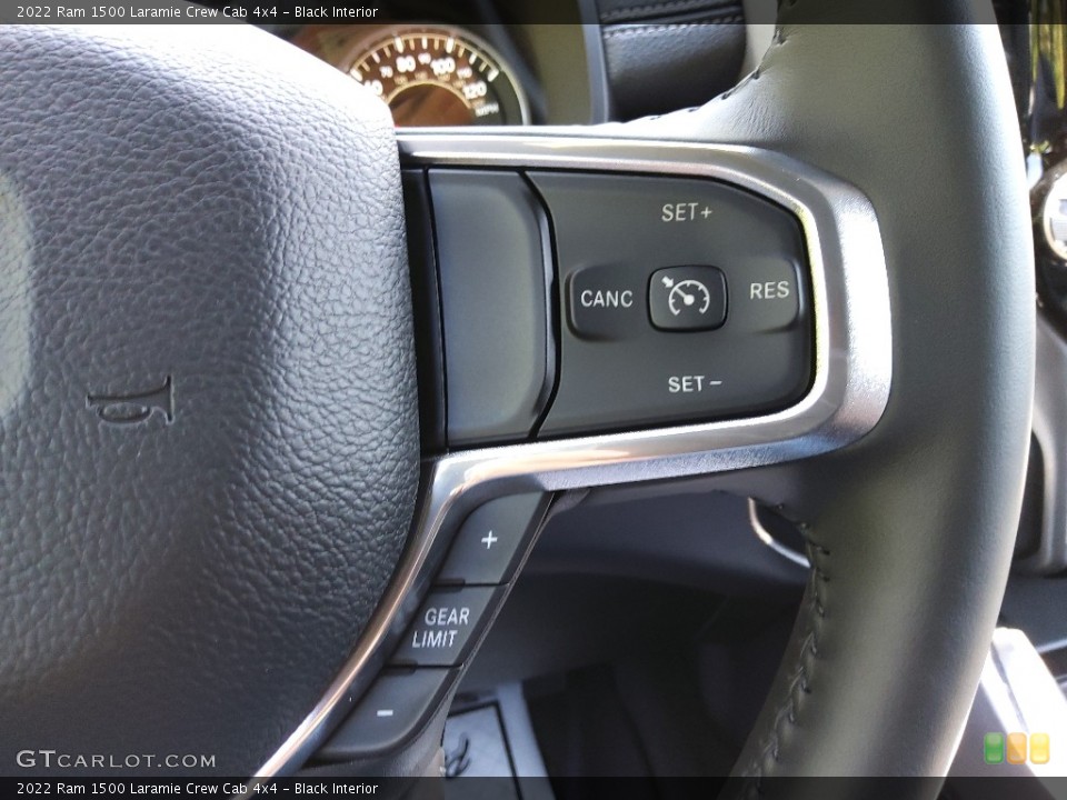 Black Interior Steering Wheel for the 2022 Ram 1500 Laramie Crew Cab 4x4 #144899923