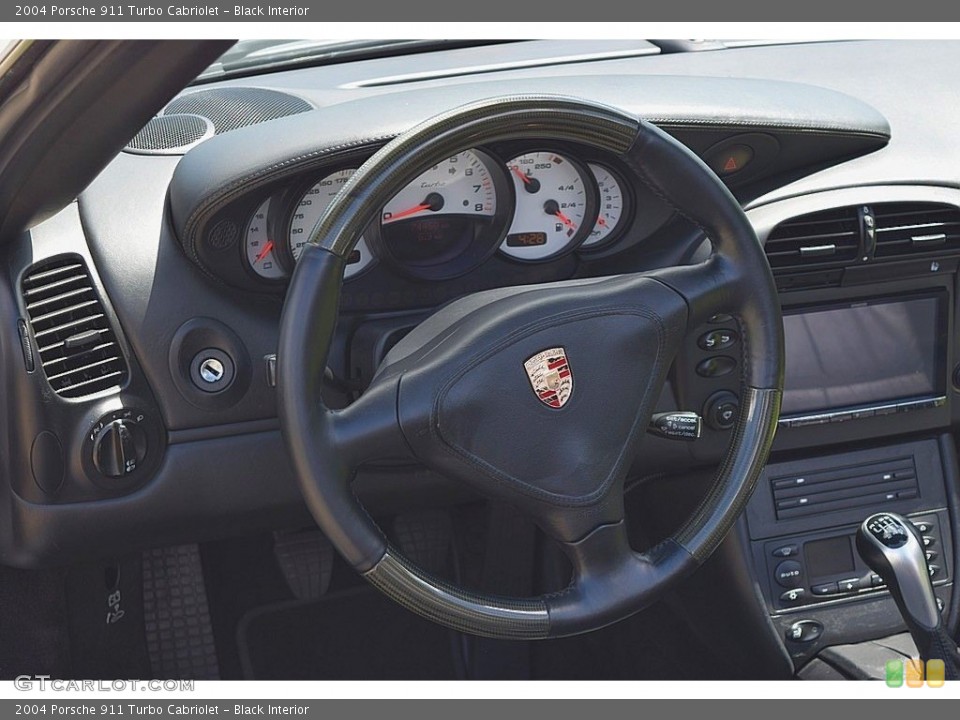 Black Interior Steering Wheel for the 2004 Porsche 911 Turbo Cabriolet #144906009