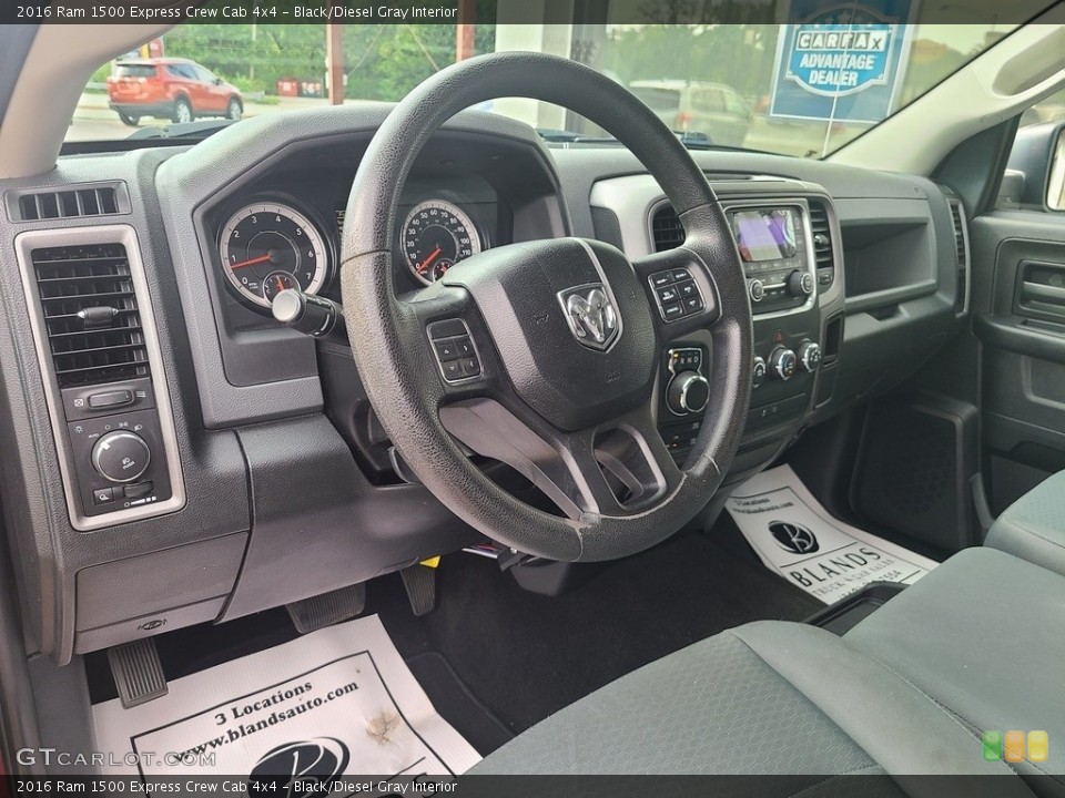 Black/Diesel Gray Interior Dashboard for the 2016 Ram 1500 Express Crew Cab 4x4 #144906609
