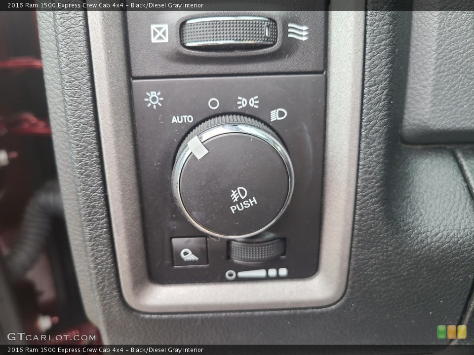 Black/Diesel Gray Interior Controls for the 2016 Ram 1500 Express Crew Cab 4x4 #144906630