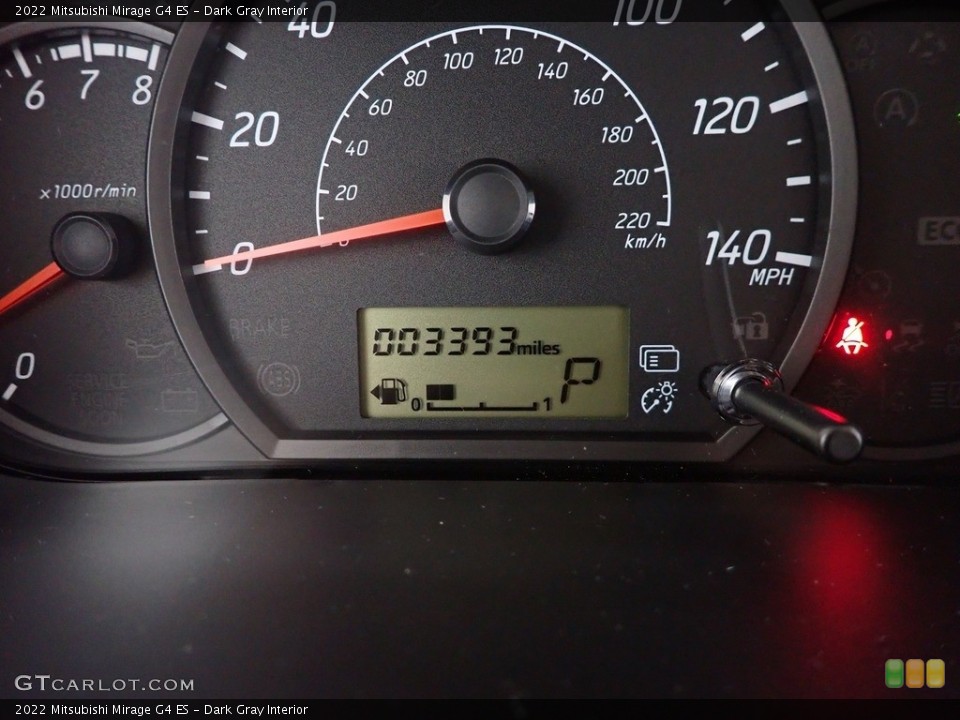 Dark Gray Interior Gauges for the 2022 Mitsubishi Mirage G4 ES #144907974