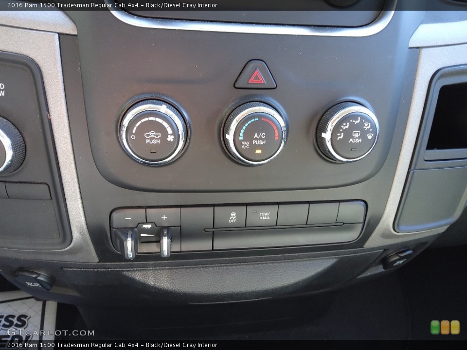 Black/Diesel Gray Interior Controls for the 2016 Ram 1500 Tradesman Regular Cab 4x4 #144908784