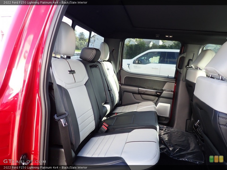 Black/Slate Interior Rear Seat for the 2022 Ford F150 Lightning Platinum 4x4 #144909678