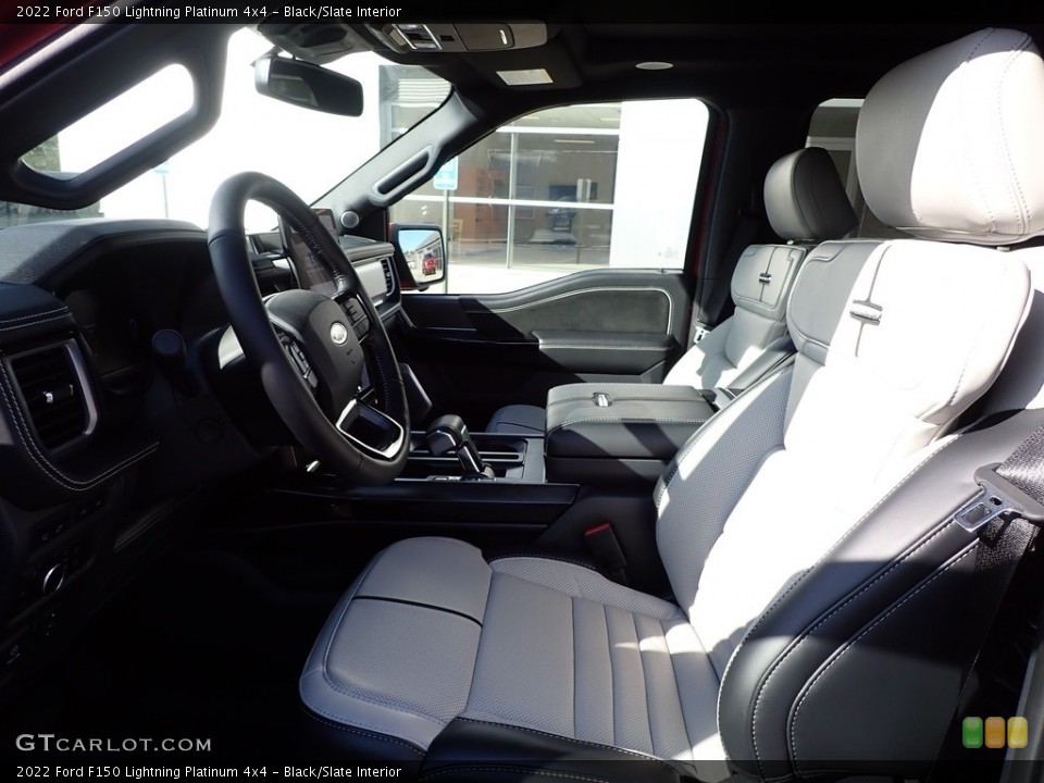 Black/Slate Interior Photo for the 2022 Ford F150 Lightning Platinum 4x4 #144909738