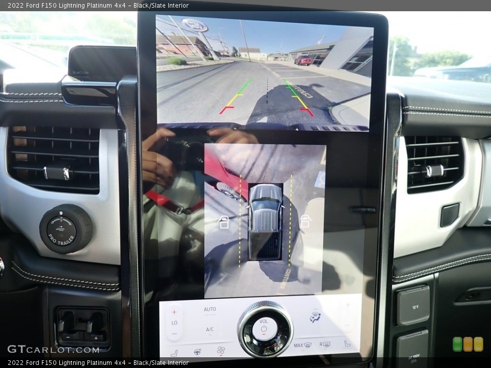Black/Slate Interior Controls for the 2022 Ford F150 Lightning Platinum 4x4 #144909807