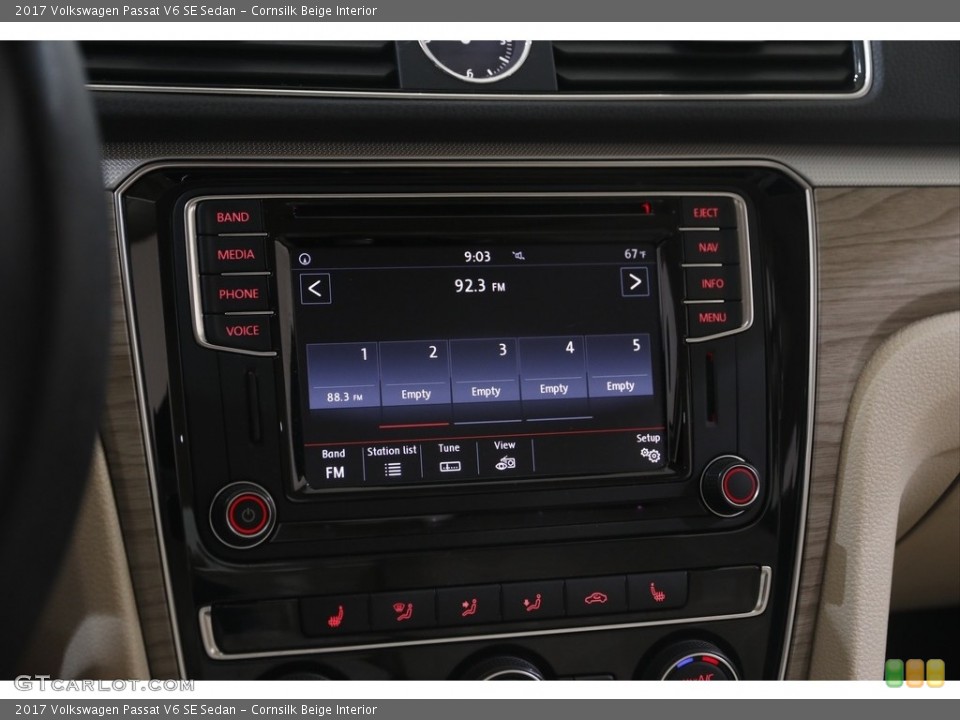 Cornsilk Beige Interior Audio System for the 2017 Volkswagen Passat V6 SE Sedan #144910467