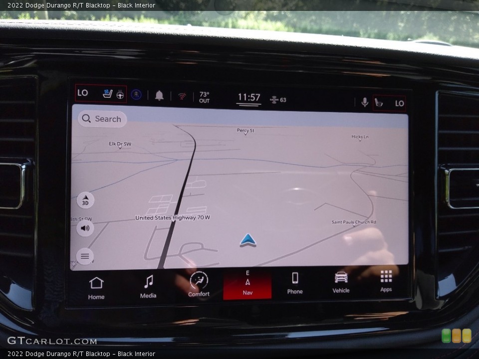 Black Interior Navigation for the 2022 Dodge Durango R/T Blacktop #144910884
