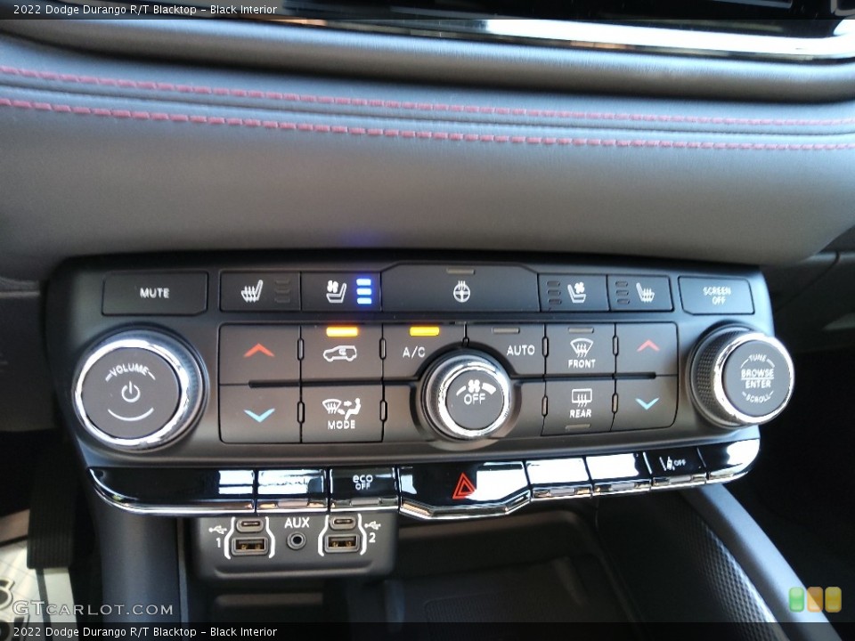 Black Interior Controls for the 2022 Dodge Durango R/T Blacktop #144910896
