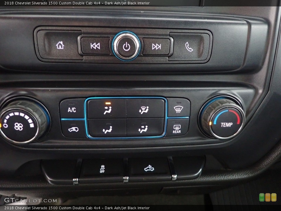 Dark Ash/Jet Black Interior Controls for the 2018 Chevrolet Silverado 1500 Custom Double Cab 4x4 #144913063