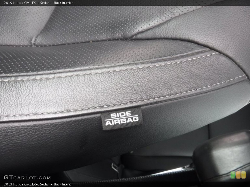 Black Interior Front Seat for the 2019 Honda Civic EX-L Sedan #144914692