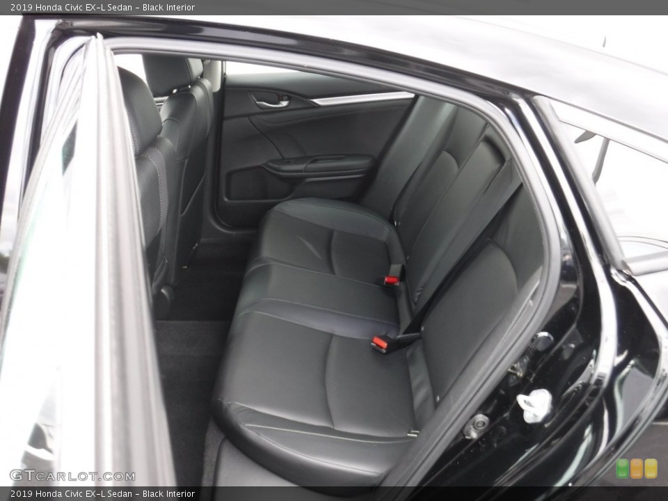 Black Interior Rear Seat for the 2019 Honda Civic EX-L Sedan #144914980