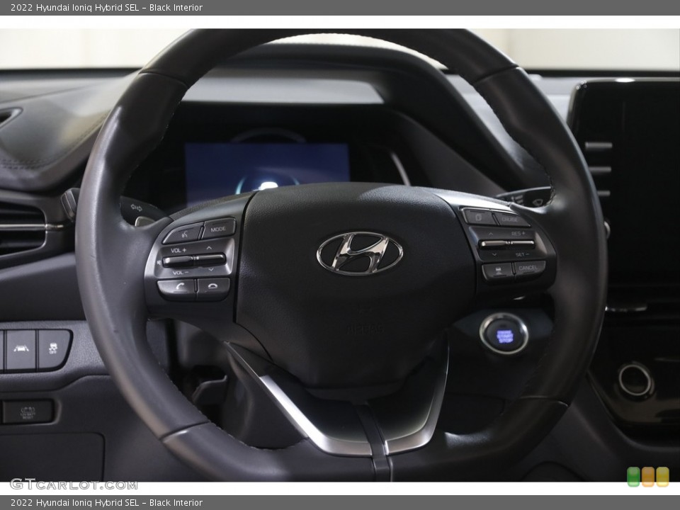 Black Interior Steering Wheel for the 2022 Hyundai Ioniq Hybrid SEL #144915916