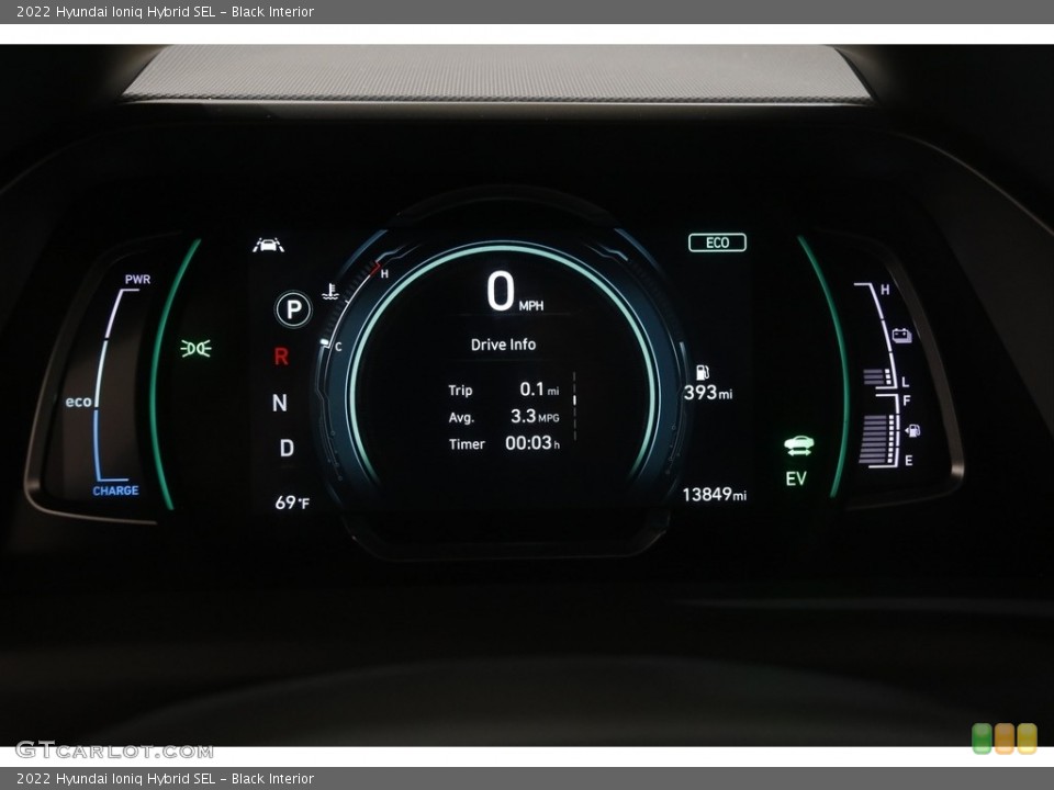 Black Interior Gauges for the 2022 Hyundai Ioniq Hybrid SEL #144915922