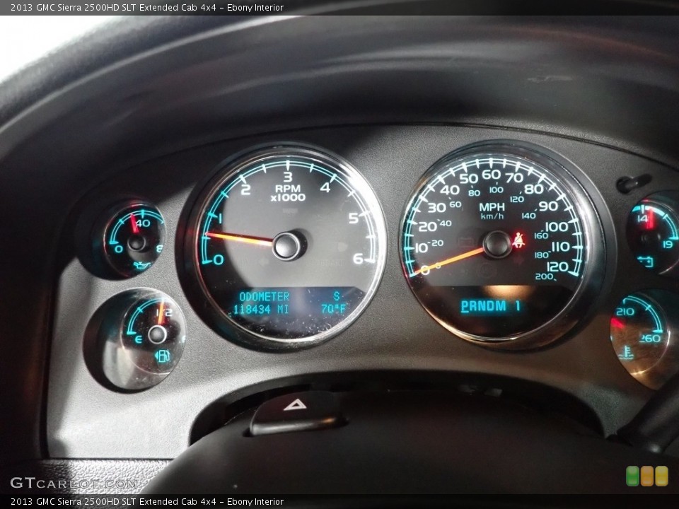 Ebony Interior Gauges for the 2013 GMC Sierra 2500HD SLT Extended Cab 4x4 #144916042