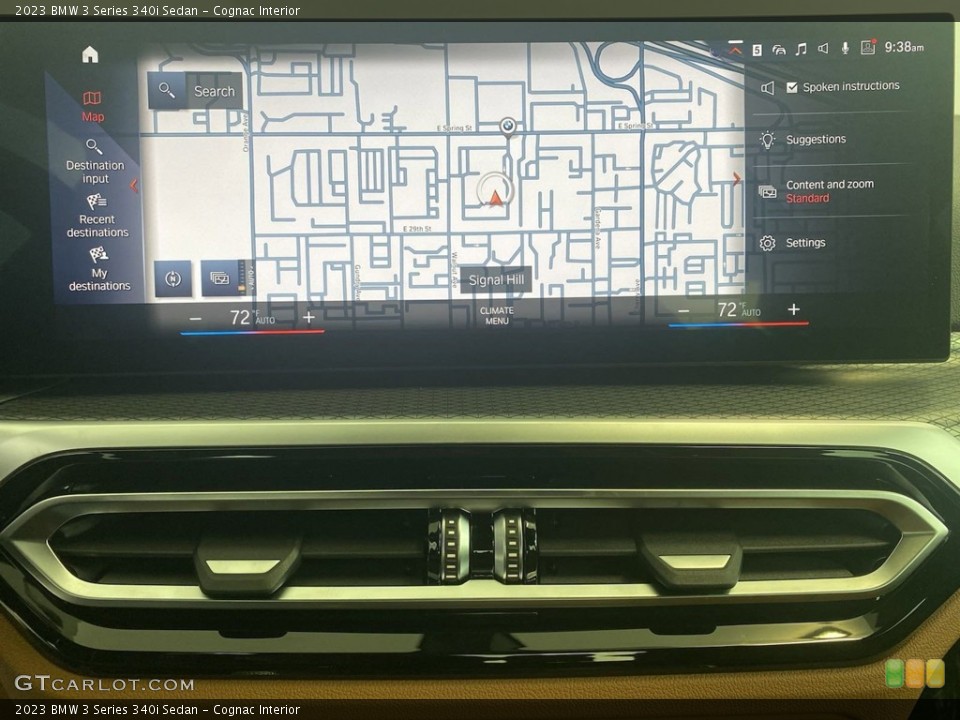 Cognac Interior Navigation for the 2023 BMW 3 Series 340i Sedan #144916069