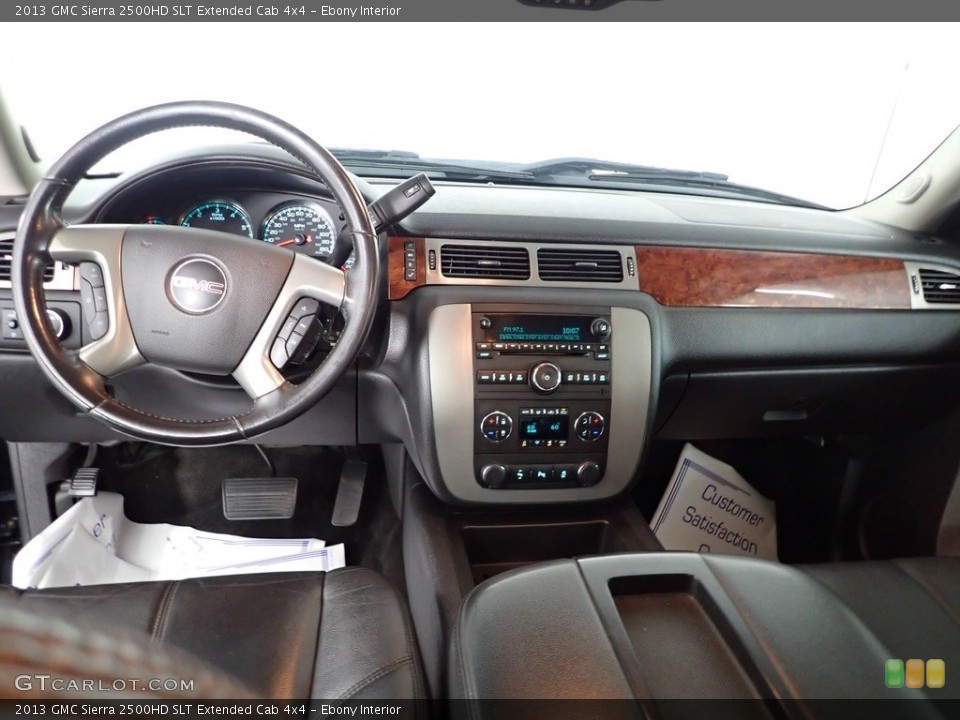 Ebony Interior Dashboard for the 2013 GMC Sierra 2500HD SLT Extended Cab 4x4 #144916166
