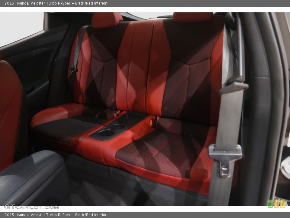 Black/Red Interior Rear Seat for the 2015 Hyundai Veloster Turbo R-Spec #144918103