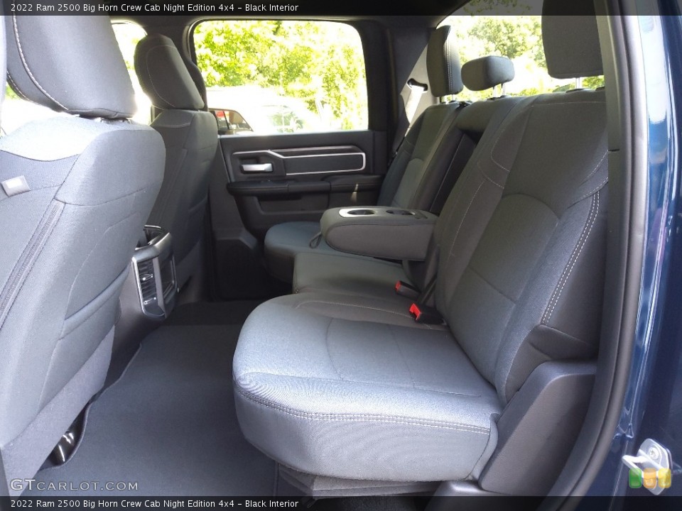 Black Interior Rear Seat for the 2022 Ram 2500 Big Horn Crew Cab Night Edition 4x4 #144919306