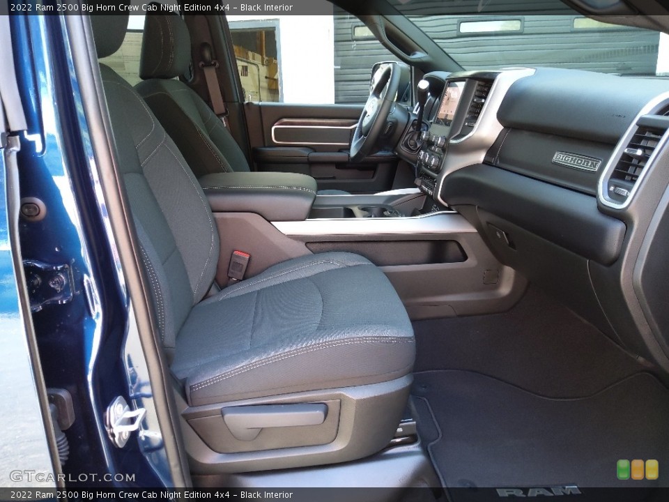 Black Interior Front Seat for the 2022 Ram 2500 Big Horn Crew Cab Night Edition 4x4 #144919351