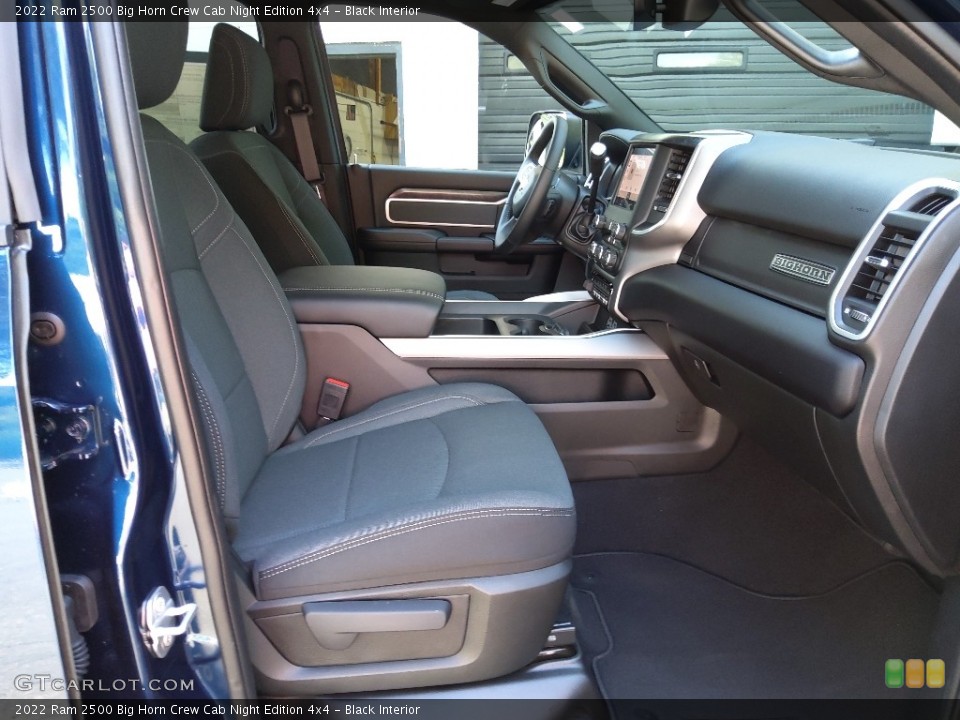 Black Interior Front Seat for the 2022 Ram 2500 Big Horn Crew Cab Night Edition 4x4 #144919363