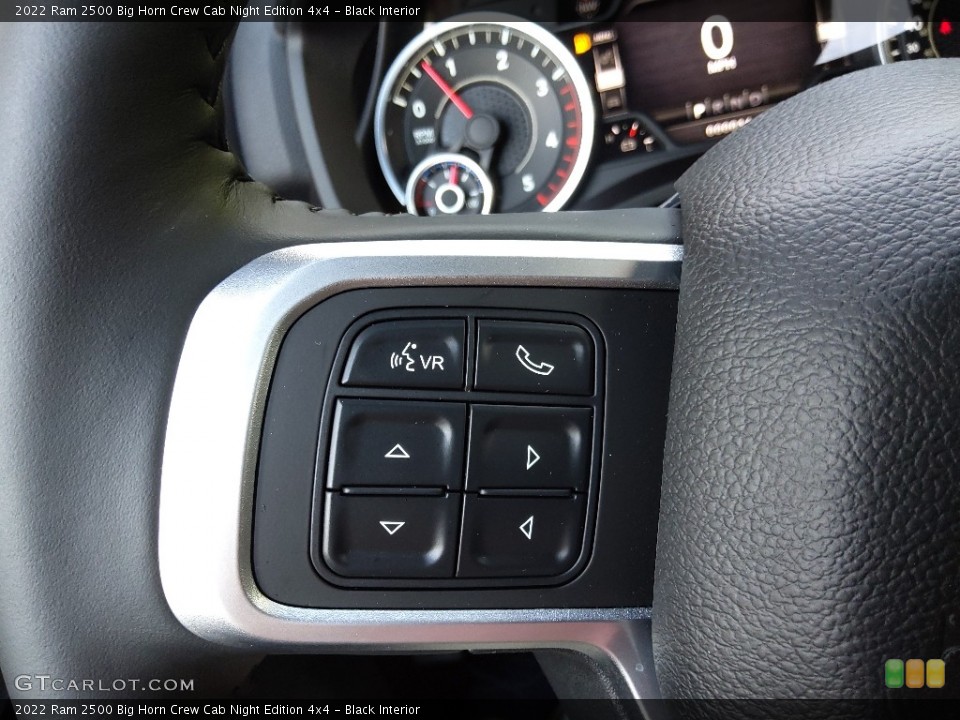 Black Interior Steering Wheel for the 2022 Ram 2500 Big Horn Crew Cab Night Edition 4x4 #144919384