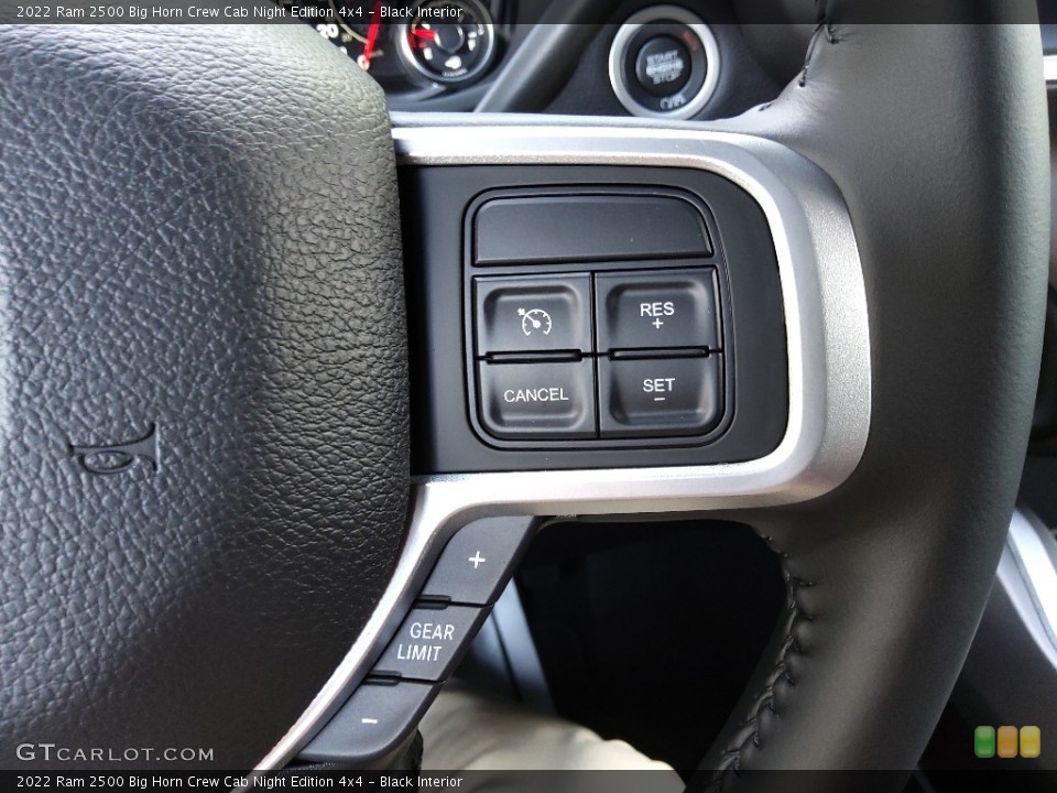 Black Interior Steering Wheel for the 2022 Ram 2500 Big Horn Crew Cab Night Edition 4x4 #144919393
