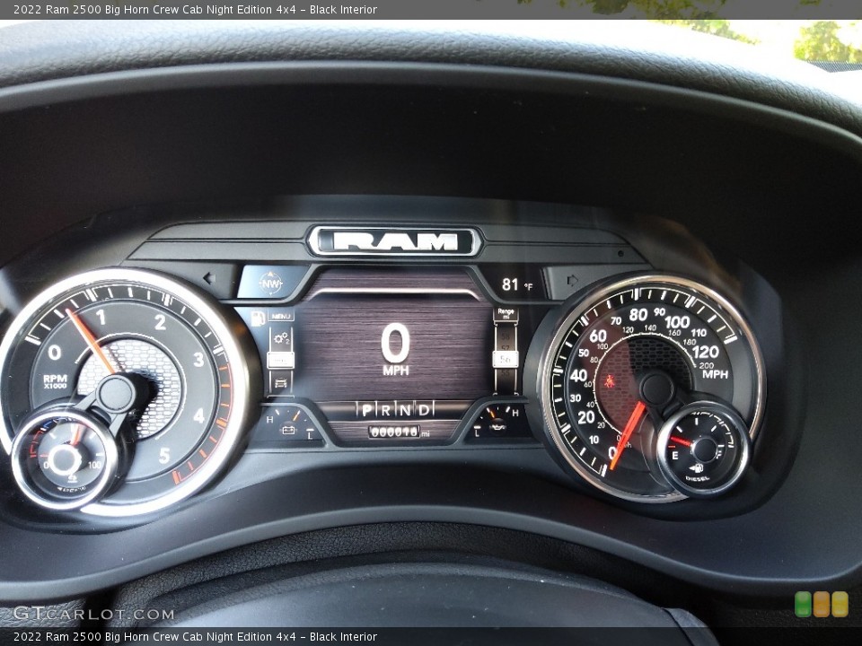 Black Interior Gauges for the 2022 Ram 2500 Big Horn Crew Cab Night Edition 4x4 #144919399