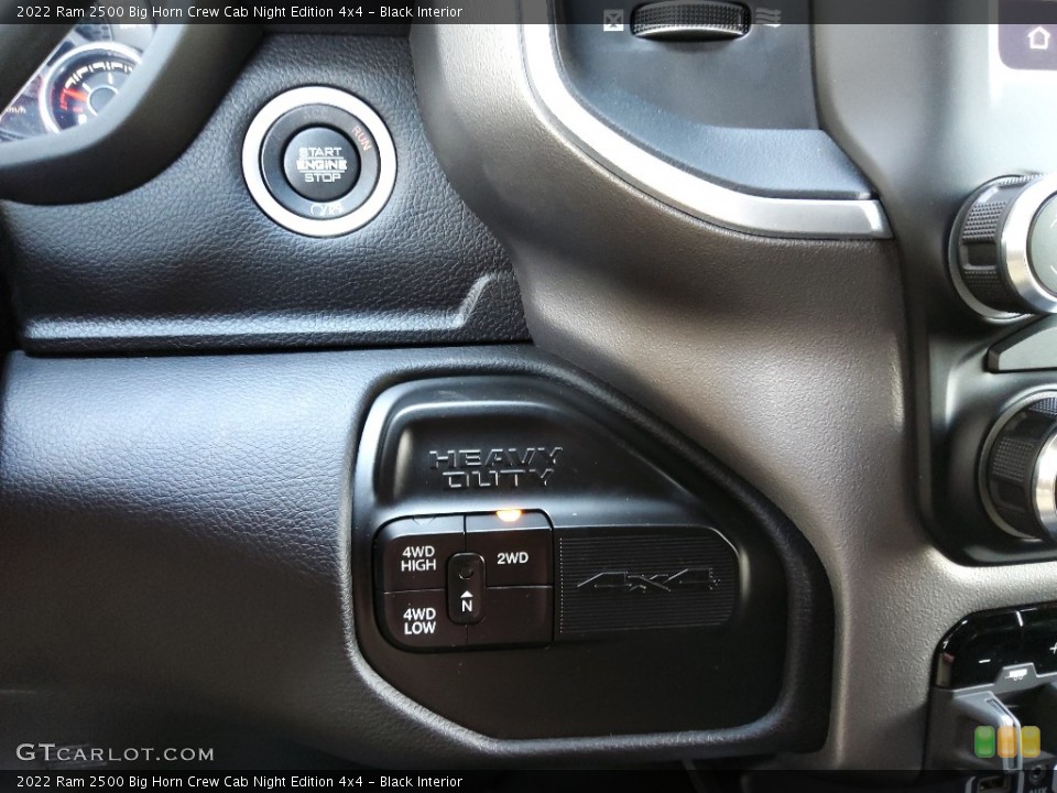 Black Interior Controls for the 2022 Ram 2500 Big Horn Crew Cab Night Edition 4x4 #144919405