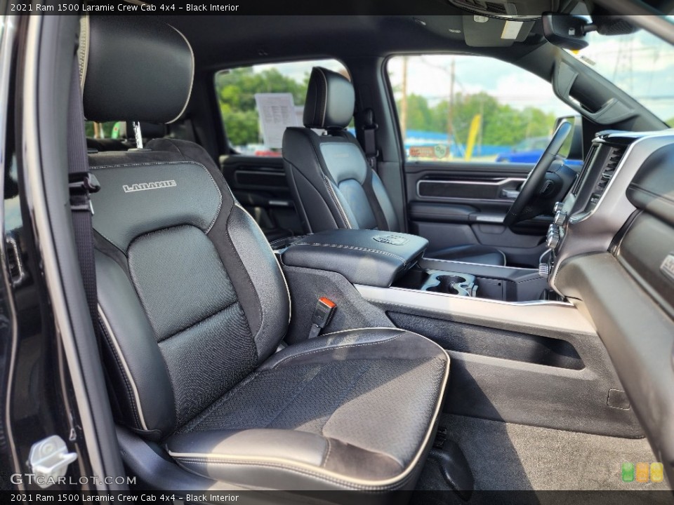 Black Interior Front Seat for the 2021 Ram 1500 Laramie Crew Cab 4x4 #144920790